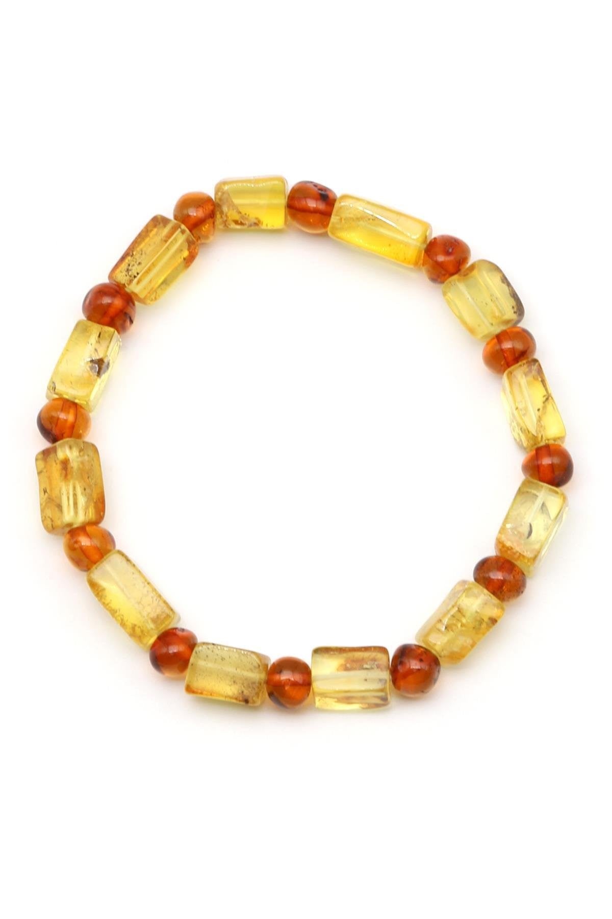 Damla Kehribar Bileklik – 6 × 12 mm | 6,8 gr | 18 cm