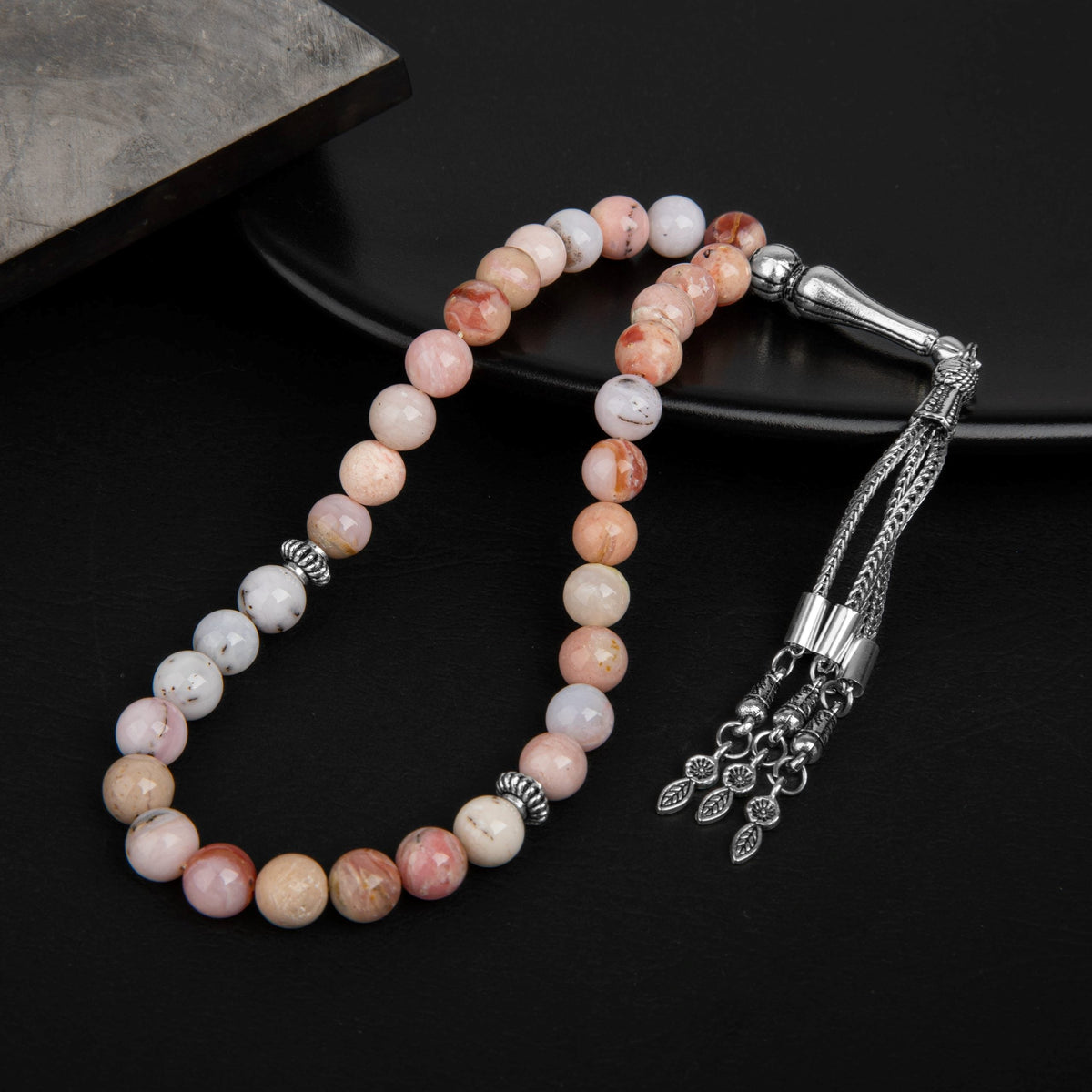 Opal Pembe Doğal Taş Tesbih – 33’lük / 8 mm