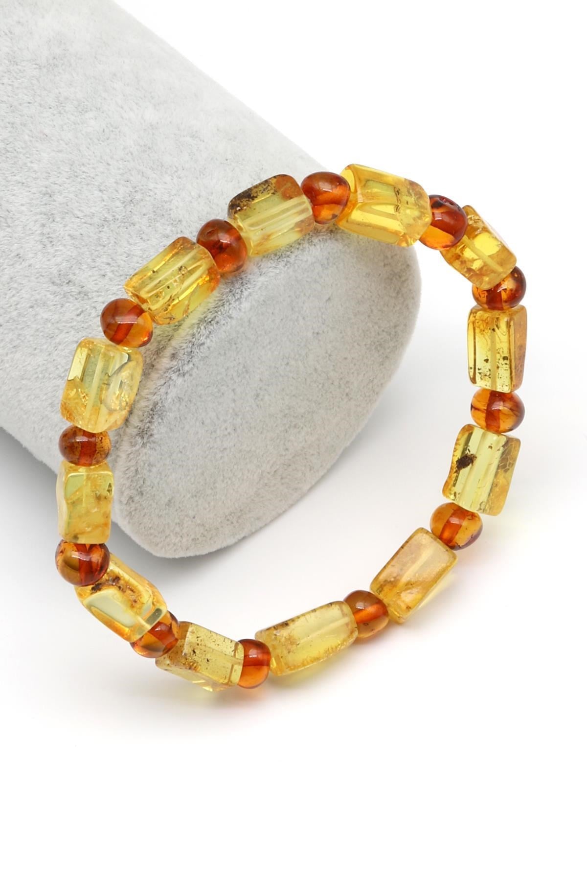 Damla Kehribar Bileklik – 6 × 12 mm | 6,8 gr | 18 cm