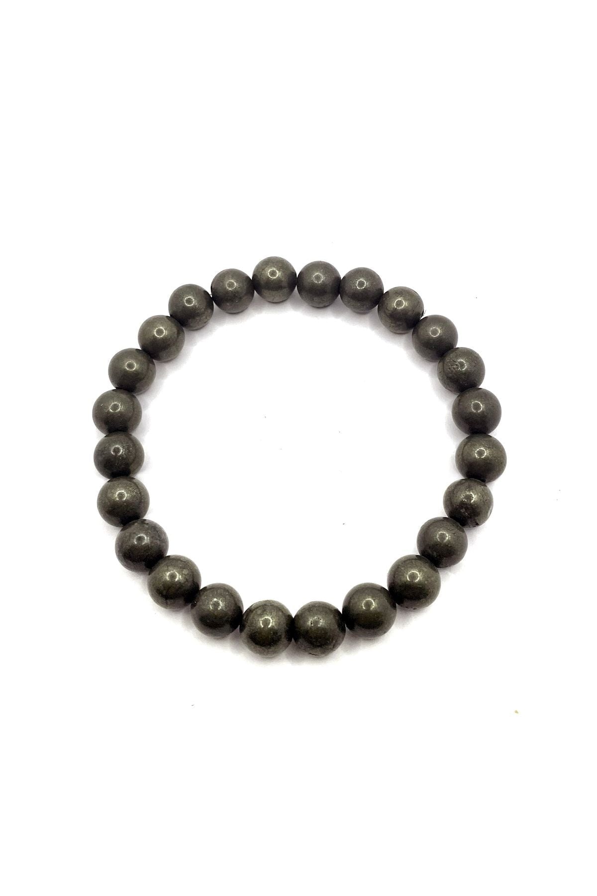 Hakiki Orijinal Pirit 8mm Doğal Taş Misinalı Bileklik