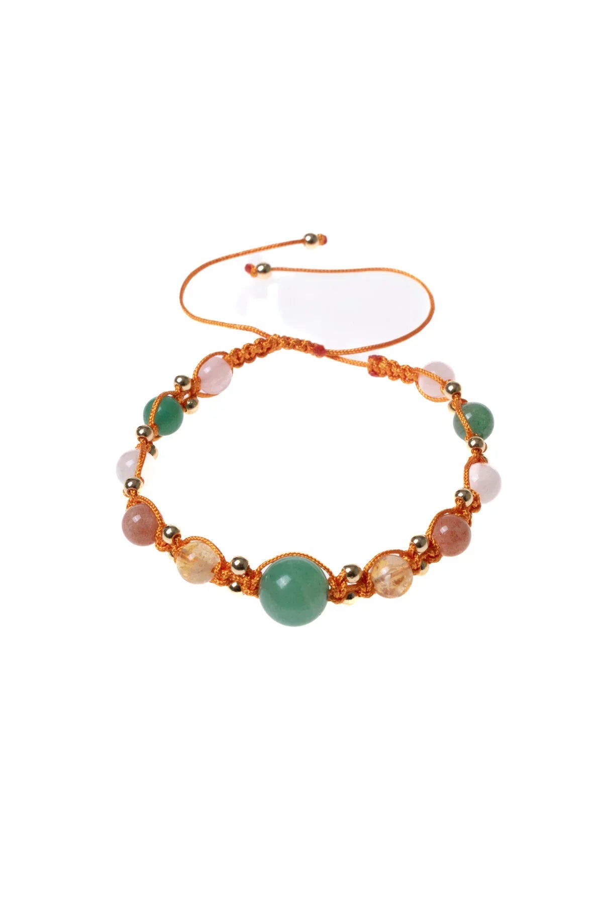 Sertifikalı Doğal Taş Makrome Bileklik -İkizler Burcu