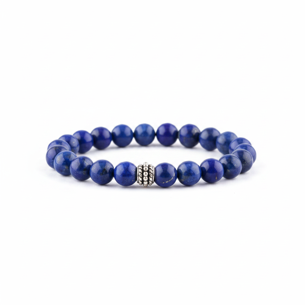 Sertifikalı Doğal Taş Bileklik - Lapis 8 Mm B512
