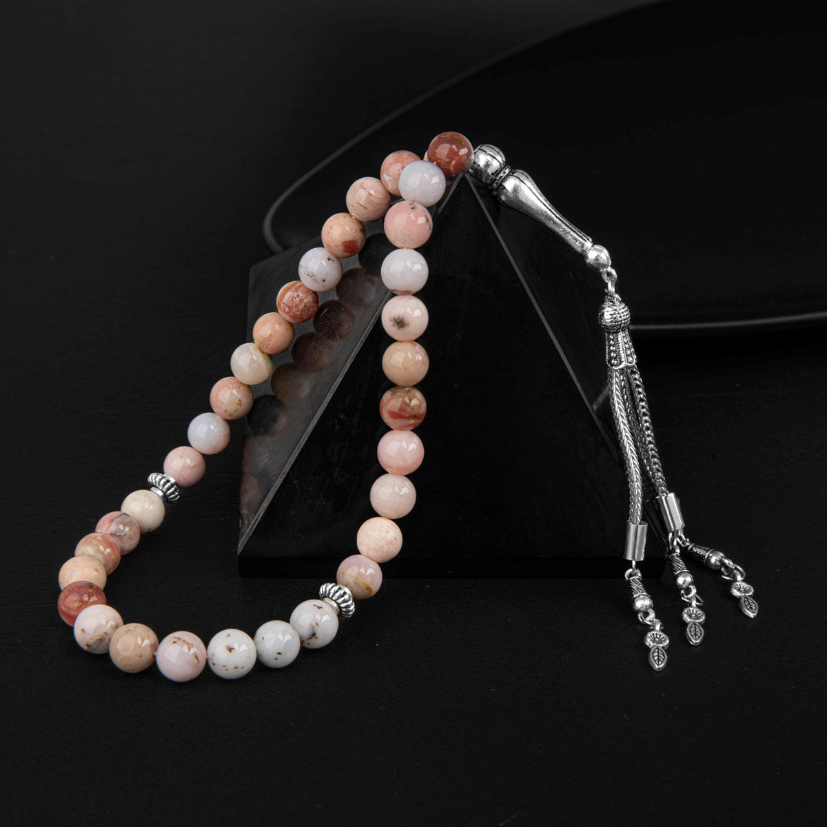 Opal Pembe Doğal Taş Tesbih – 33’lük / 8 mm
