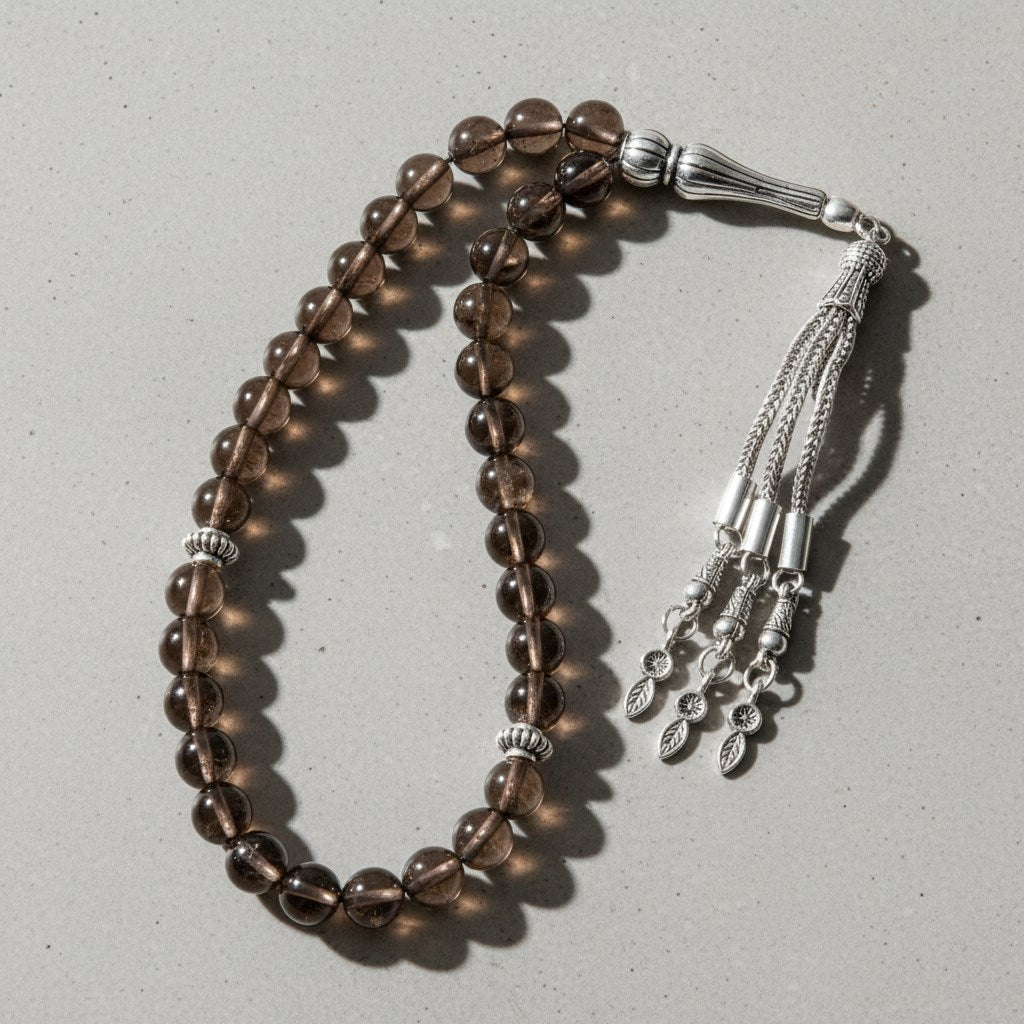 Dumanlı Kuvars Doğal Taş Tesbih – 33’lük / 8 mm