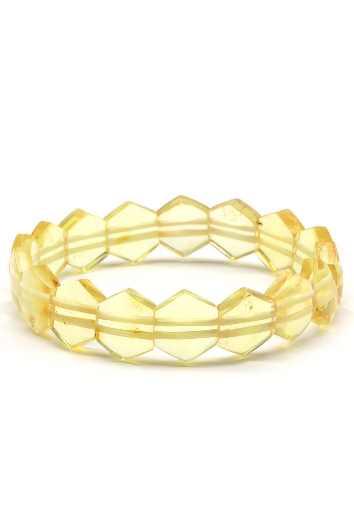 Damla Kehribar Bileklik – 12 × 14 mm | 9,2 gr | 20 cm