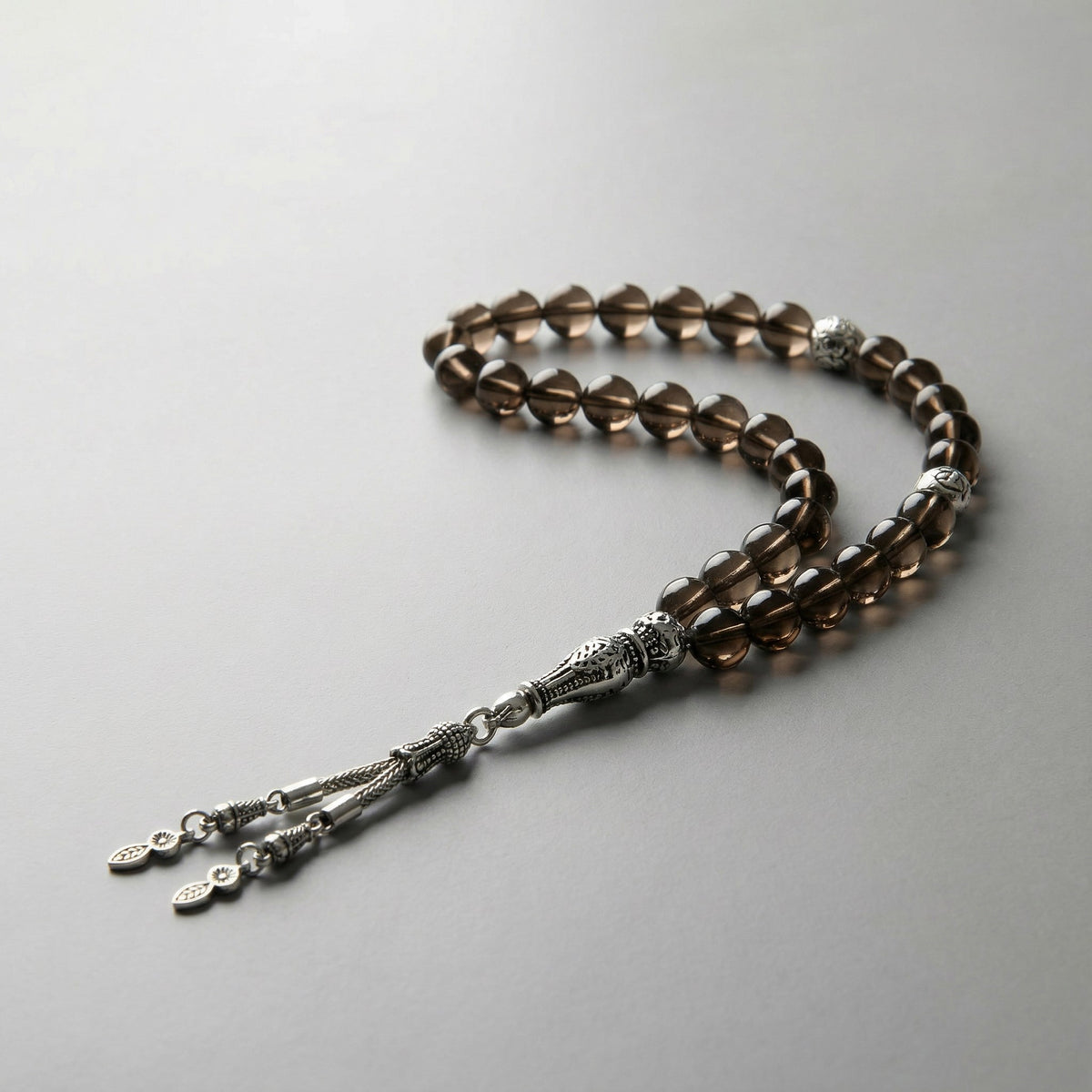 Dumanlı Kuvars Doğal Taş Tesbih – 33’lük / 6 mm