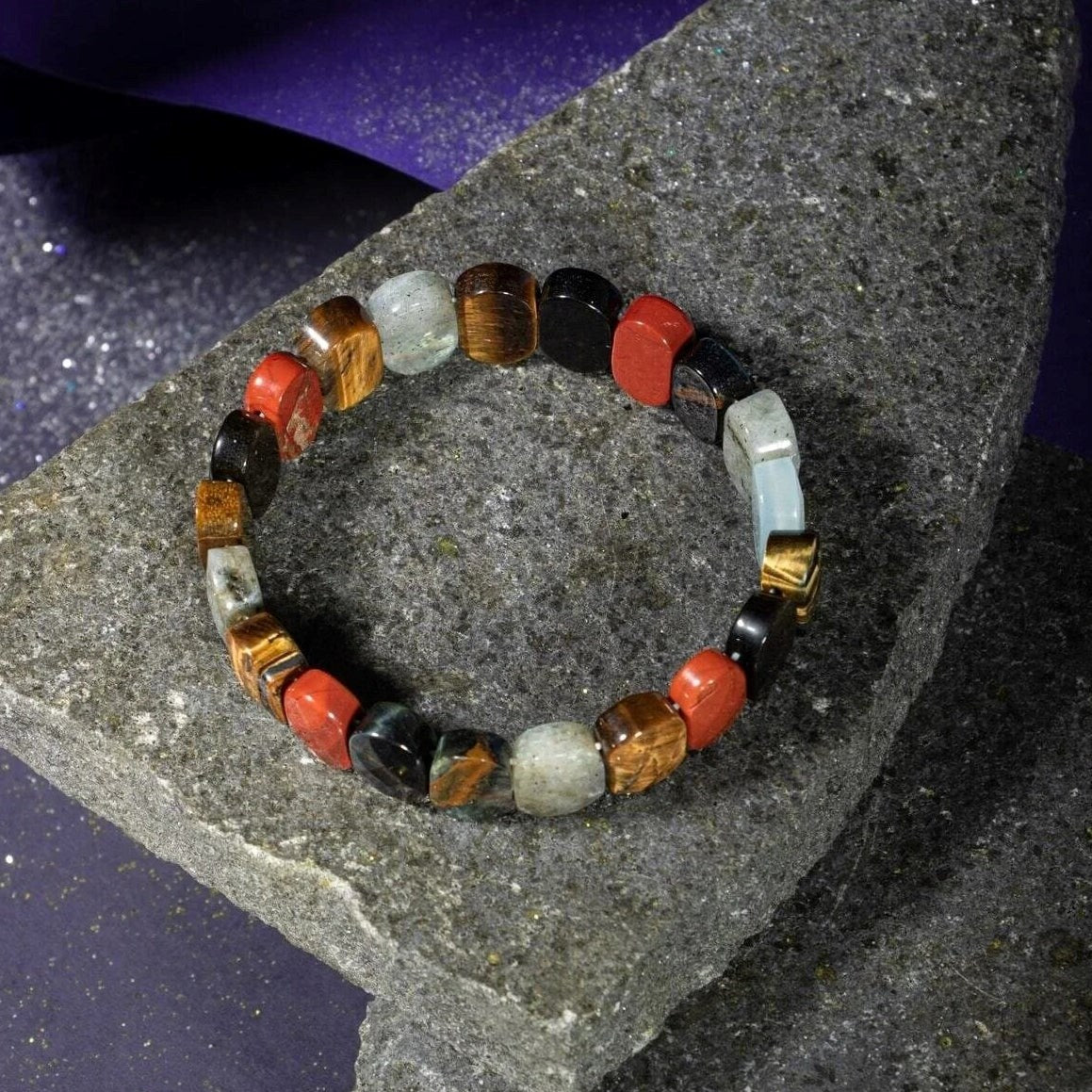 Akrep Burcu Bileklik Dumanlı Kuvars, Golden Obsidyen, Jasper, Kaplan Gözü, Kırmızı Akik, Pembe Kuvars
