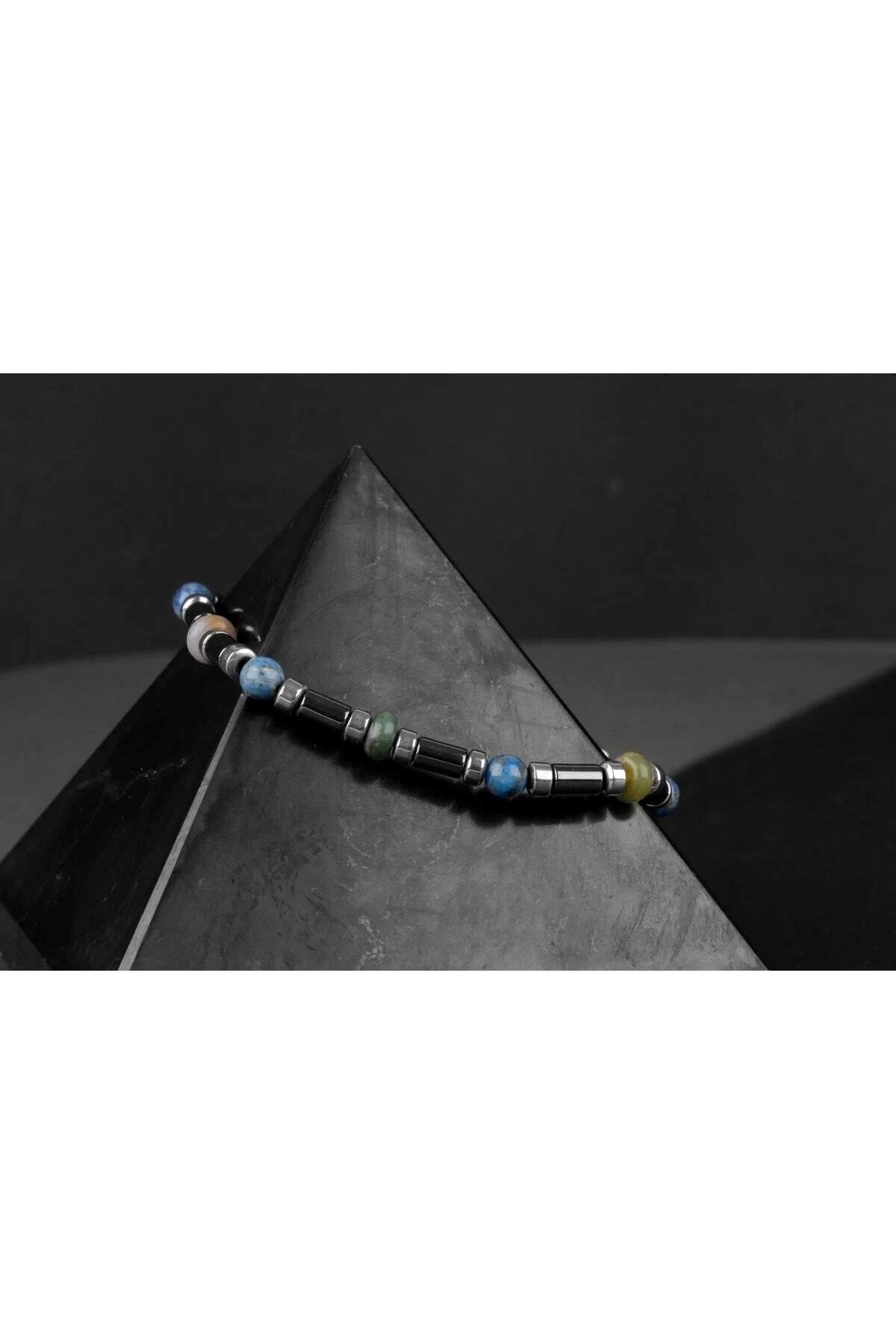 Hint Akik-Lapis Lazuli-Hematit Doğal Taş Bileklik
