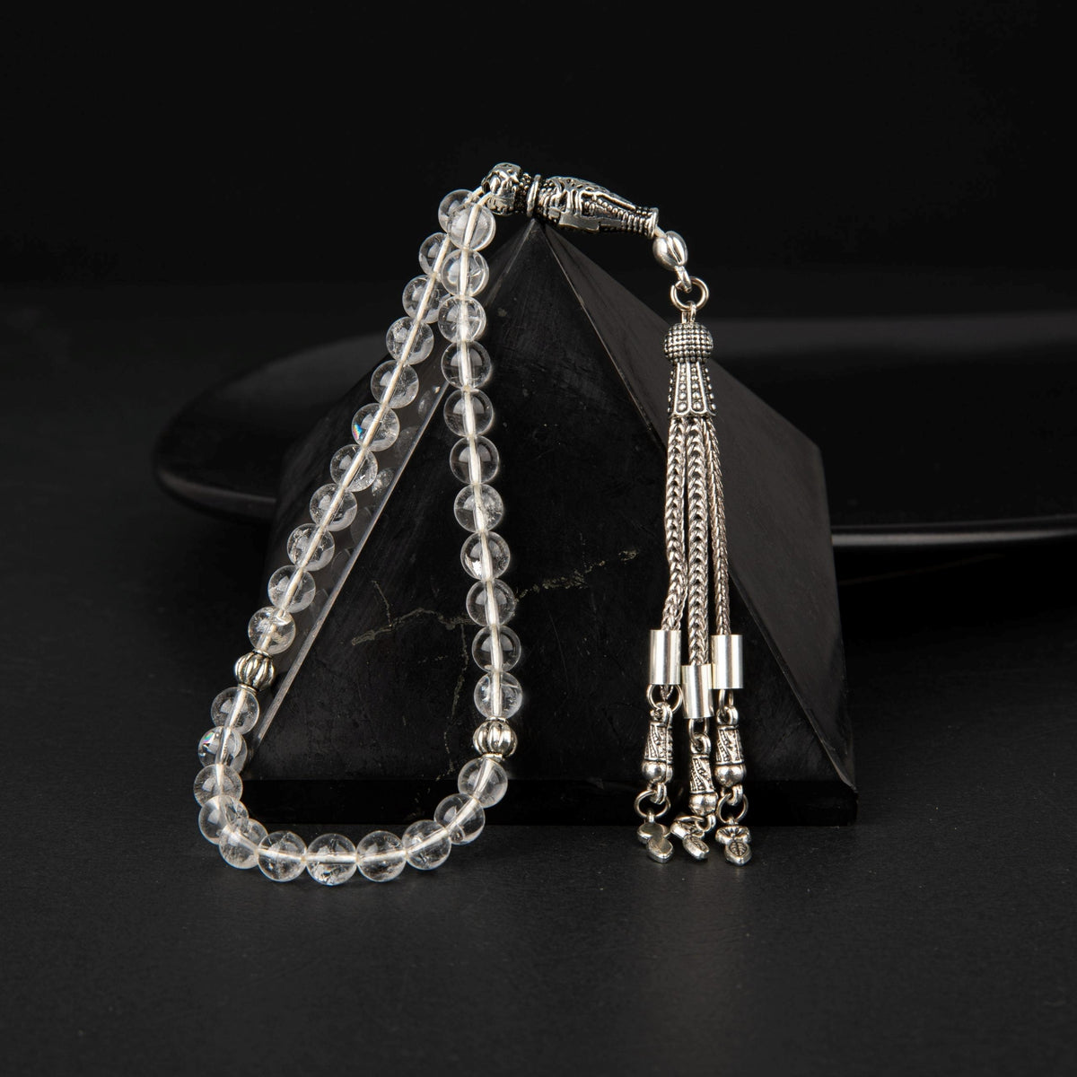 Kristal Kuvars Doğal Taş Tesbih – 33’lük / 6 mm