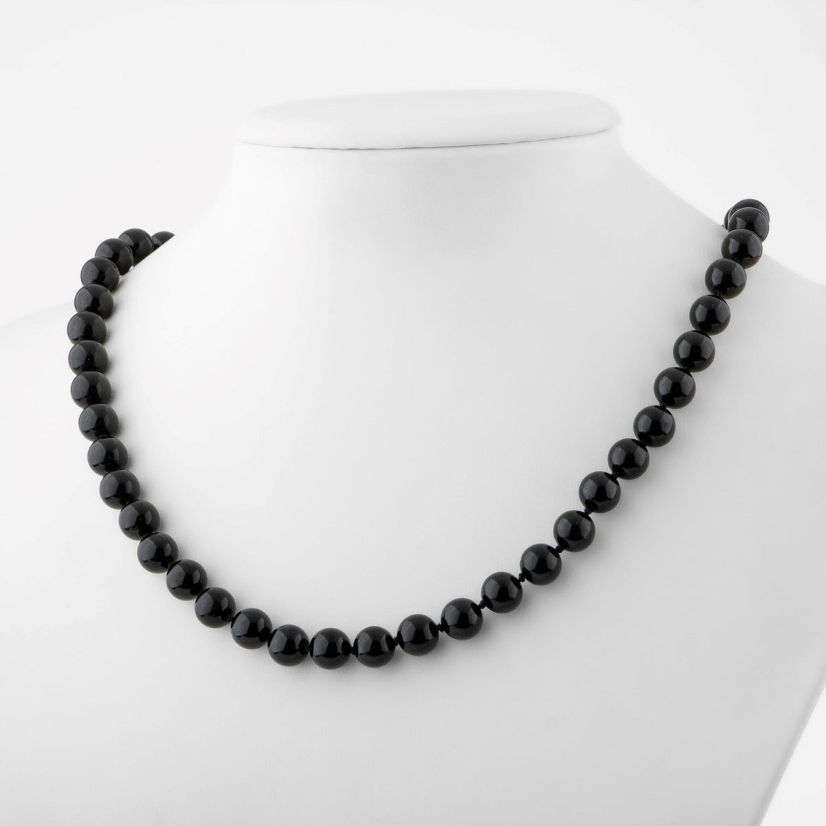 Golden Obsidyen Doğal Taş Kolye – 8 mm Düğümlü Tasarım