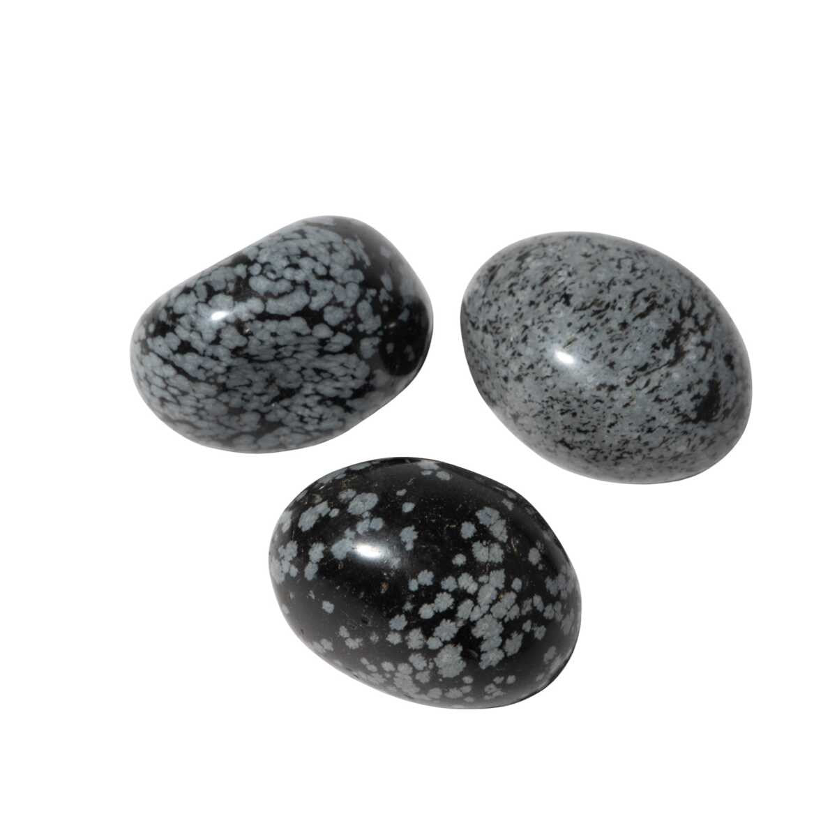 Karlı Obsidyen Doğal Taş Tımbıl El Taşı