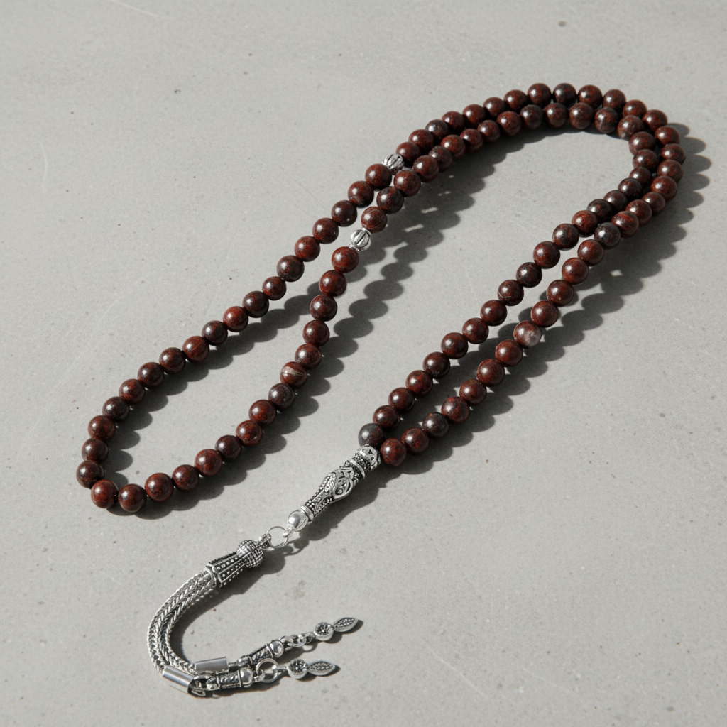 Dragon Jasper Doğal Taş Tesbih – 99’luk / 6 mm
