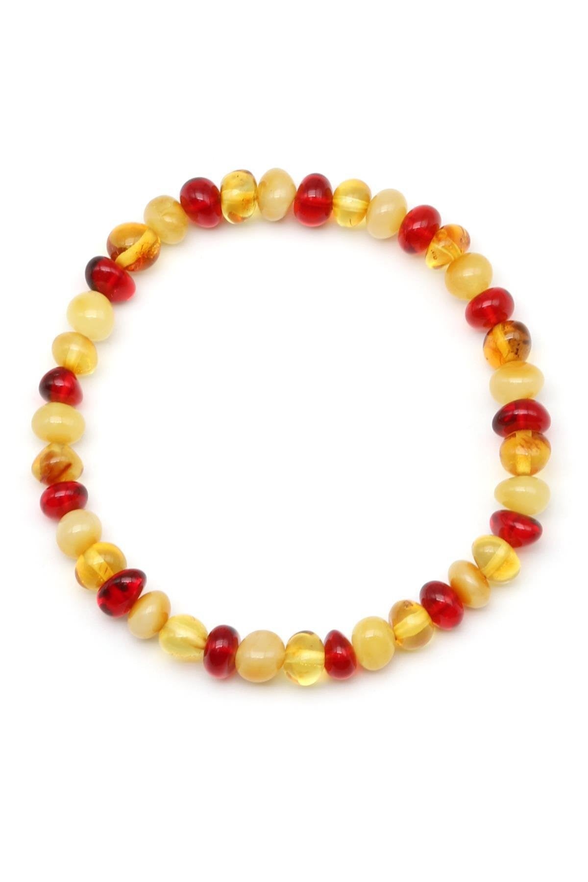 Damla Kehribar Bileklik – 4 × 7 mm | 5,3 gr | 18 cm