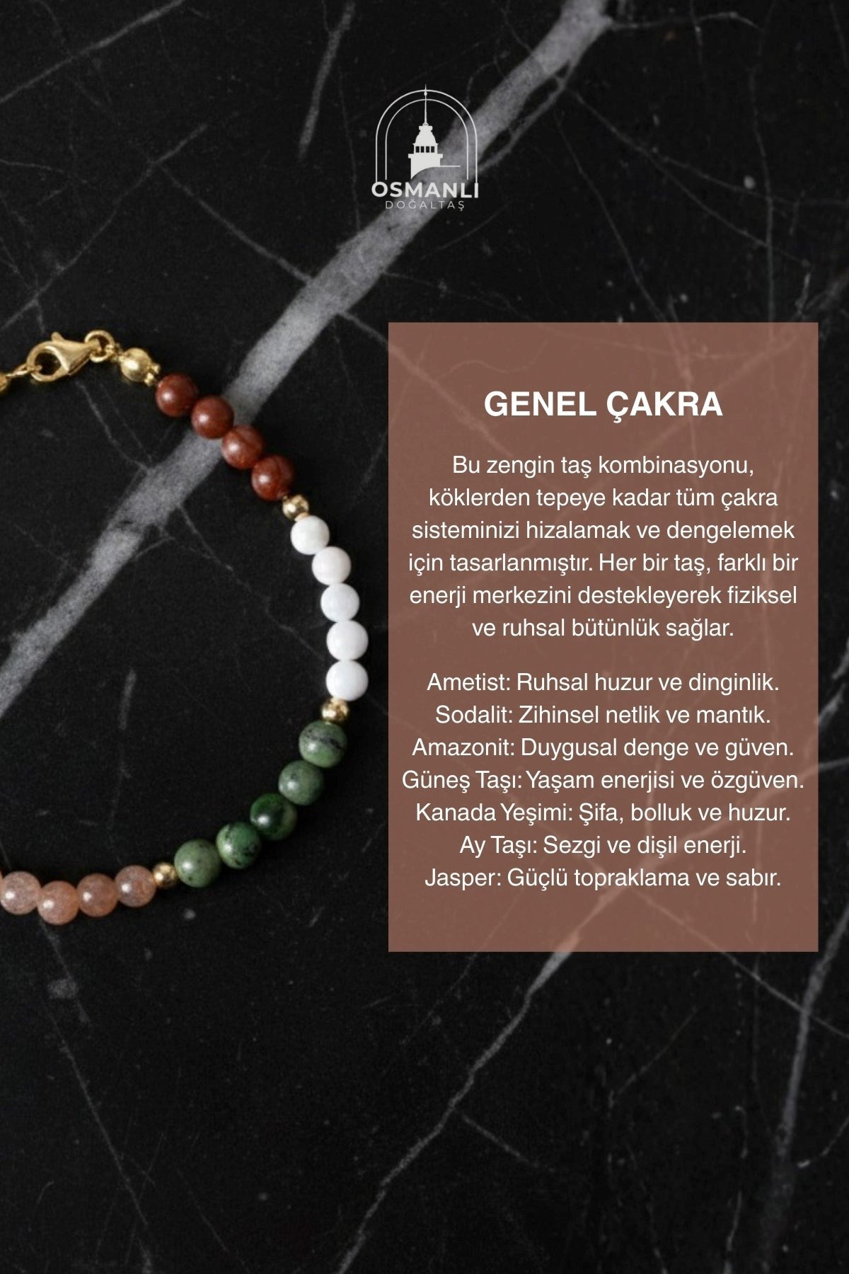 Çakra Doğal Taş Bileklik 4mm