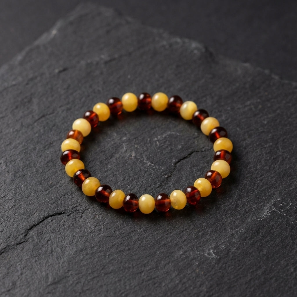 Damla Kehribar Bileklik – 6 mm