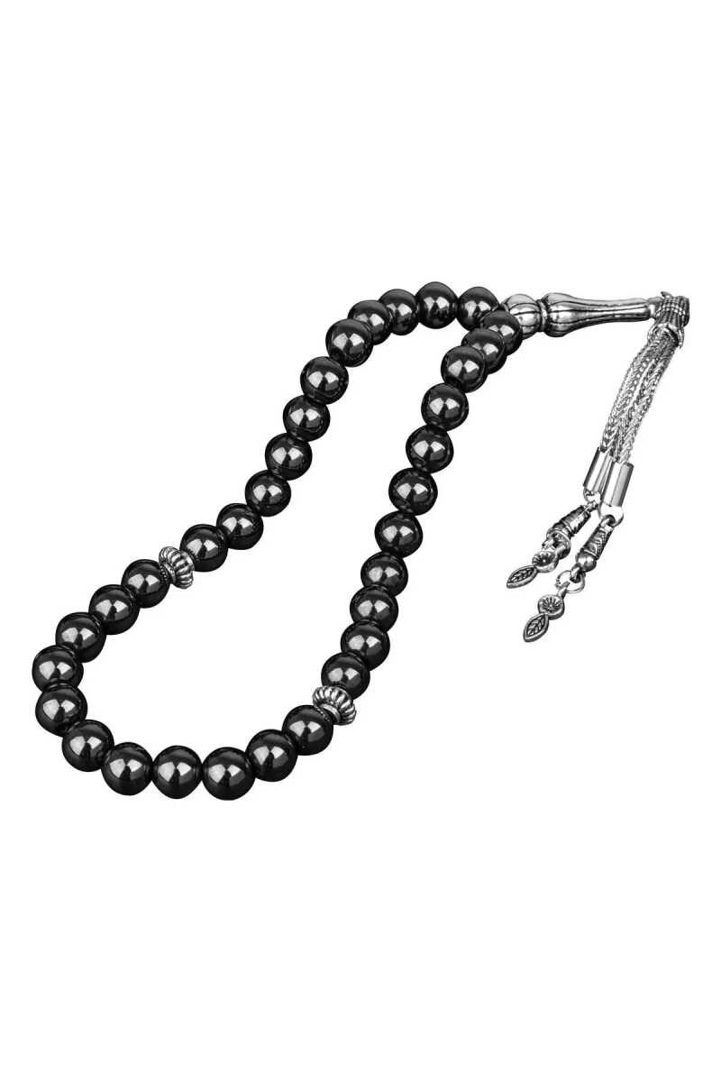 Hematit Doğal Taş Tesbih 33lük - 8mm