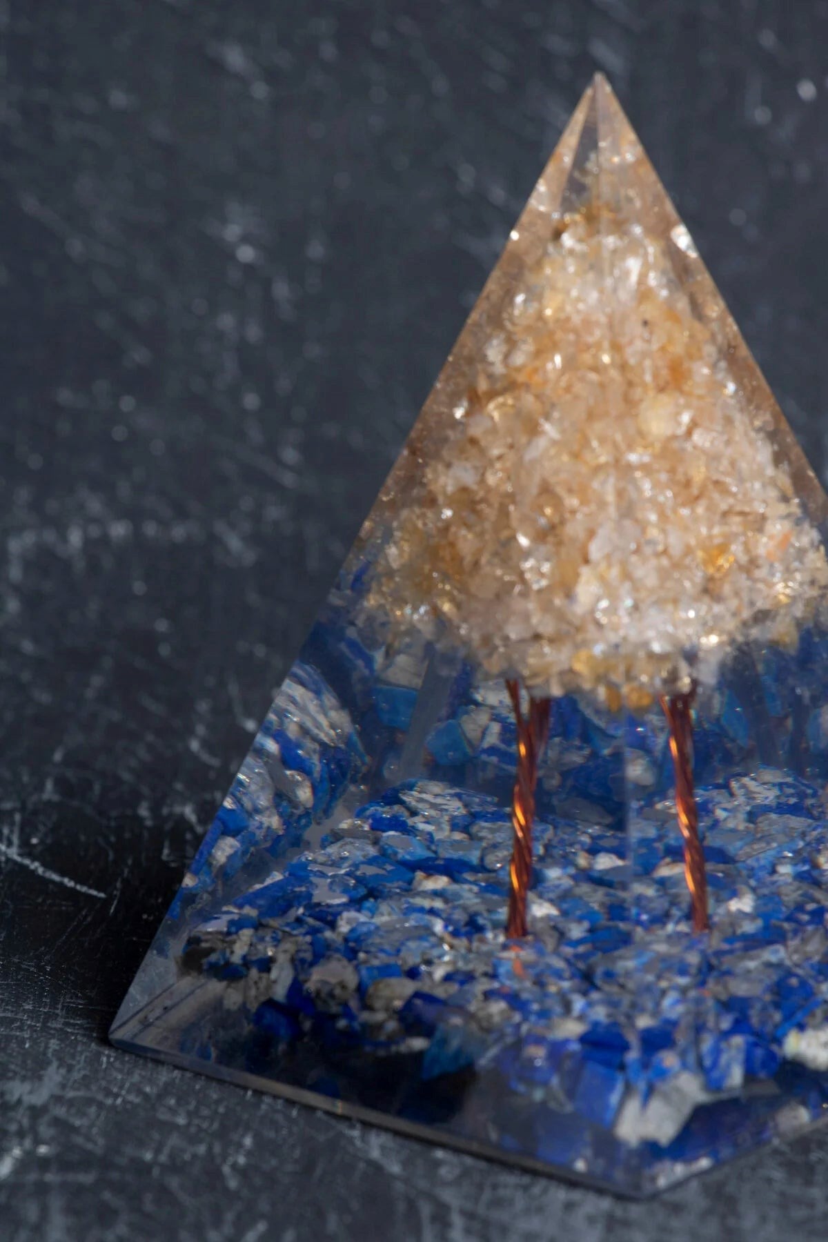 Lapis Lazuli & Sitrin Ağaçlı Piramit