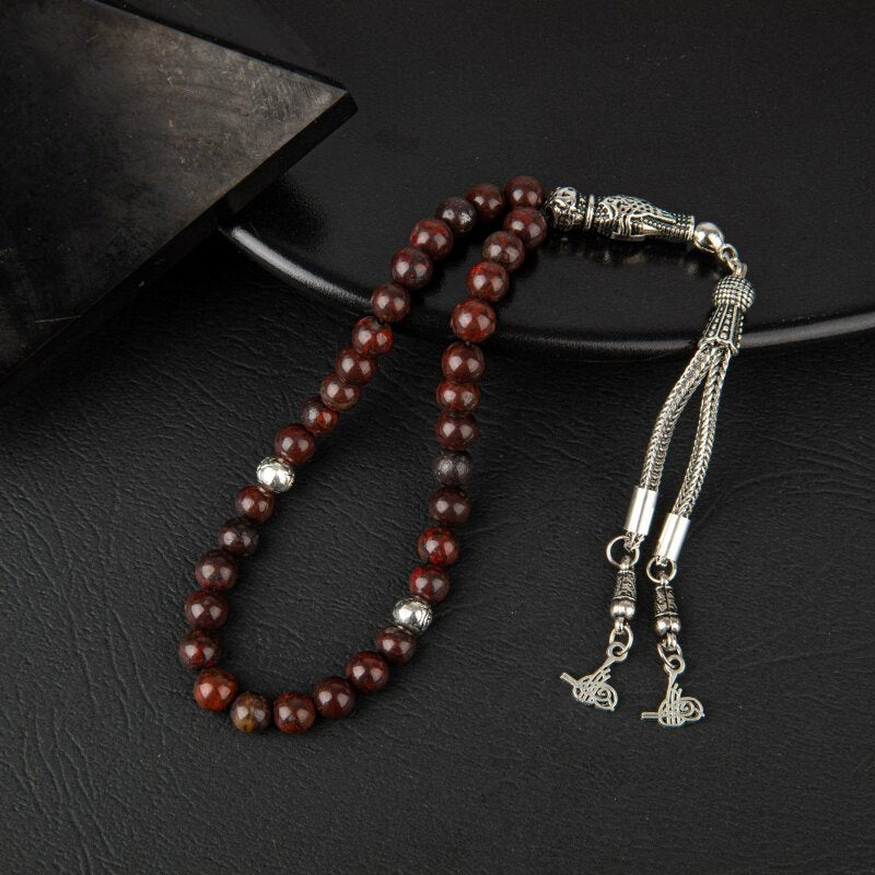 Dragon Jasper Doğal Taş Tesbih 33lük - 6mm