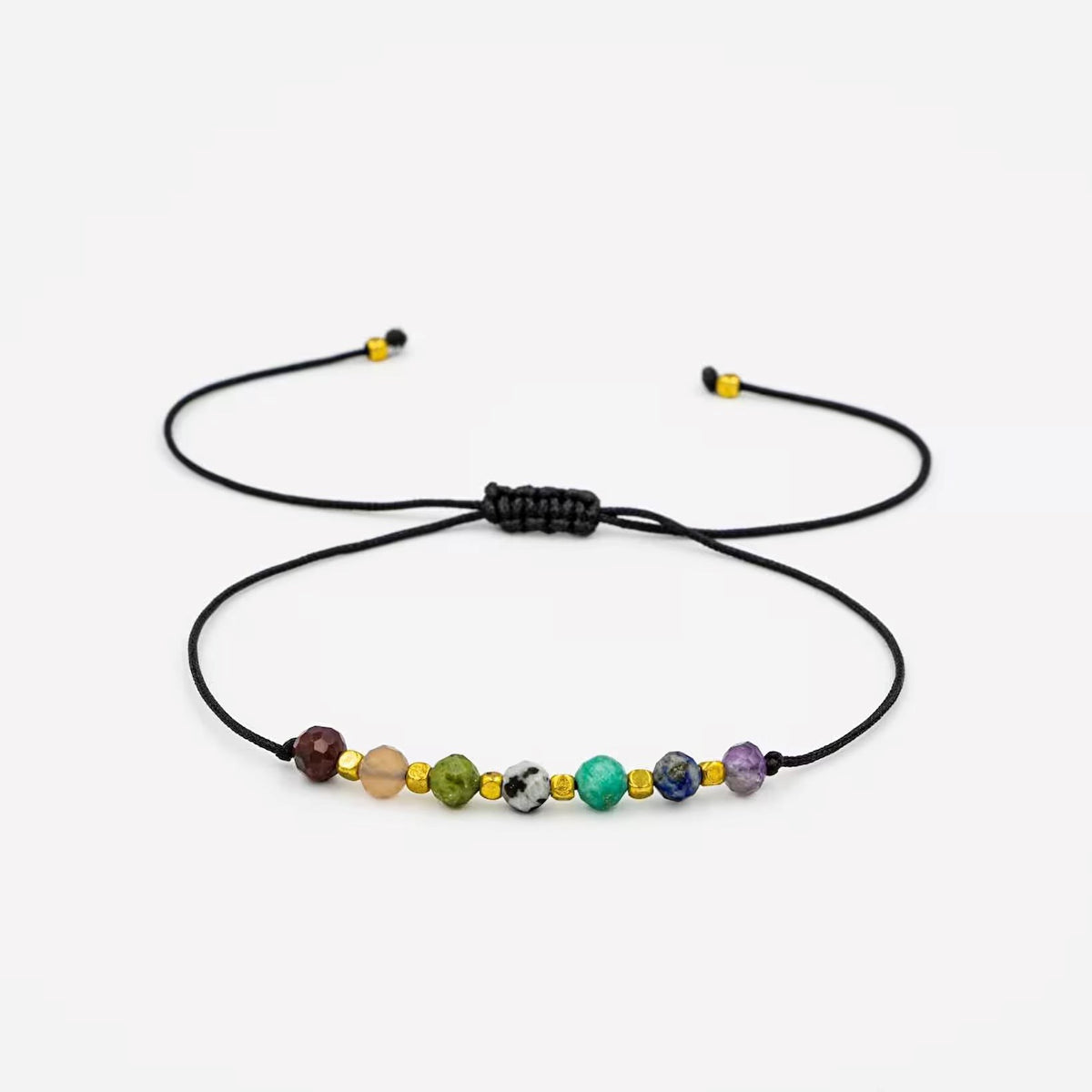 Çakra-Jasper-Yeşim-Amazonit-Lapis Lazuli-Güneş Taşı-Ametist-Ay Taşı Doğal Taş Bileklik