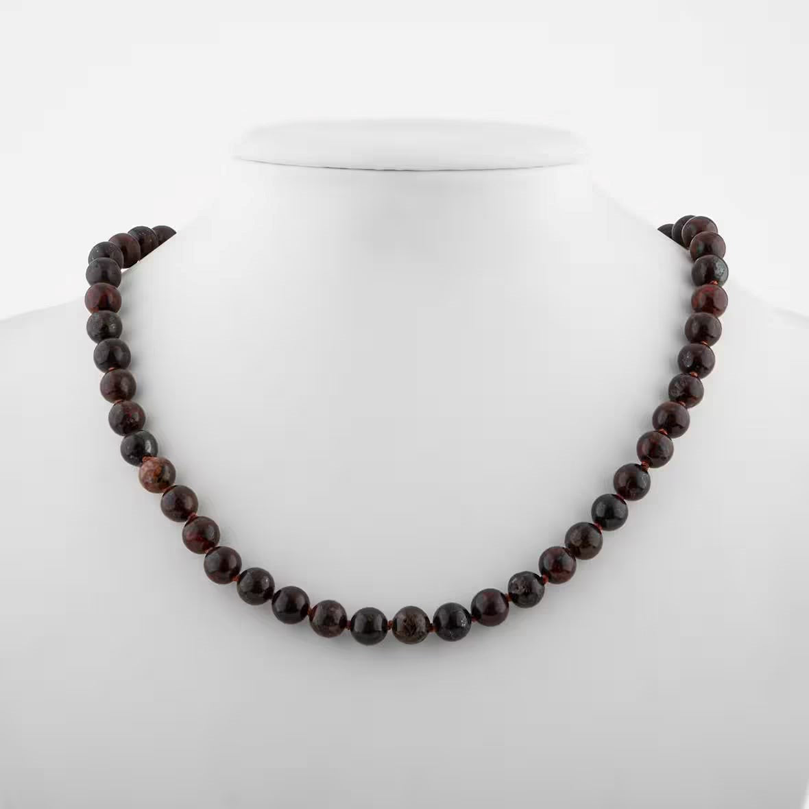 Dragon Jasper 6 mm Dizi Doğal Taş Kolye