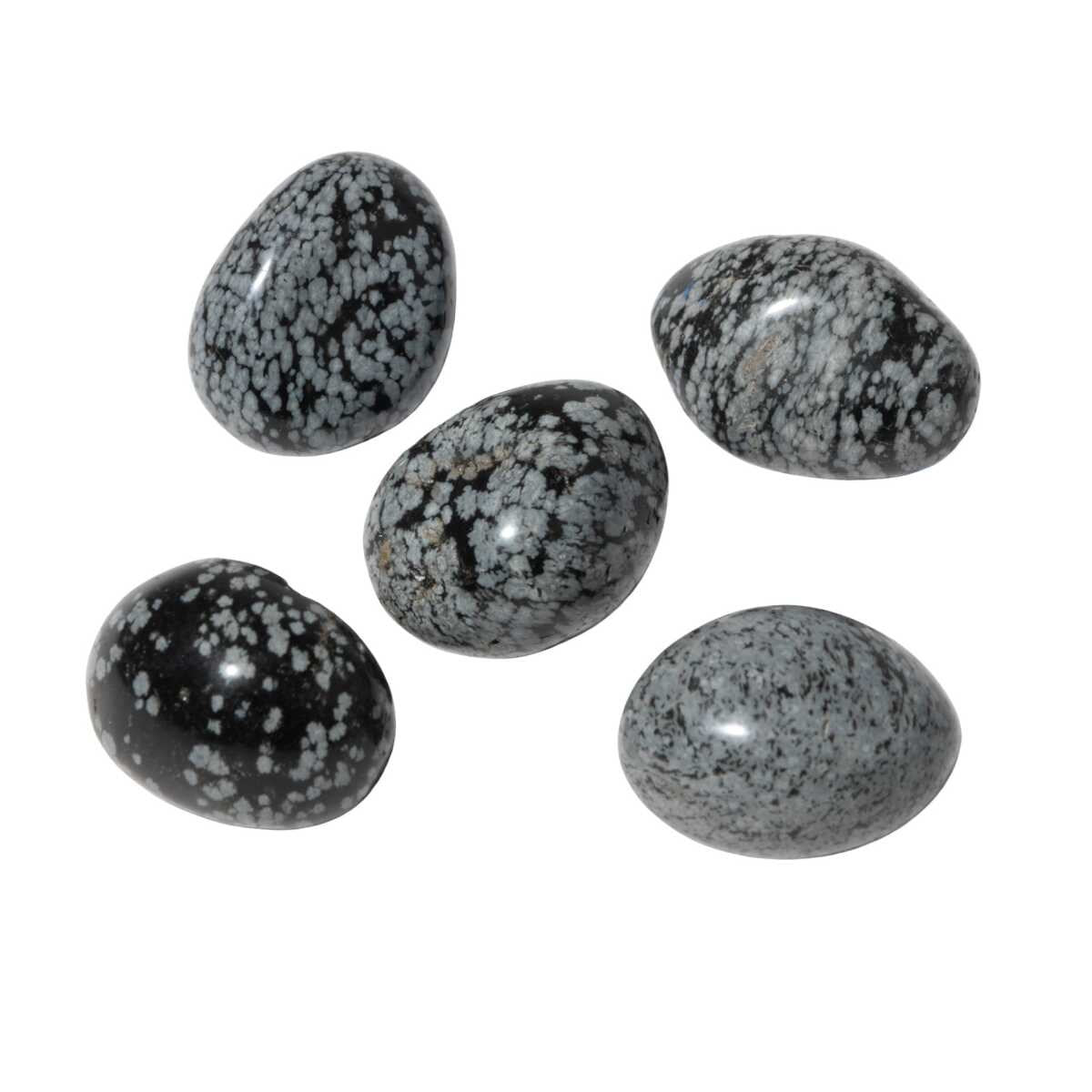 Karlı Obsidyen Doğal Taş Tımbıl El Taşı