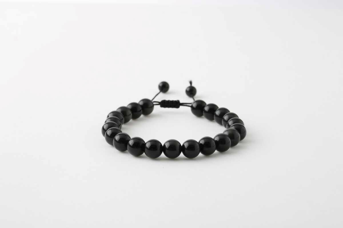 Rainbow Obsidyen 8mm Merdiven Kapama Doğal Taş Bileklik