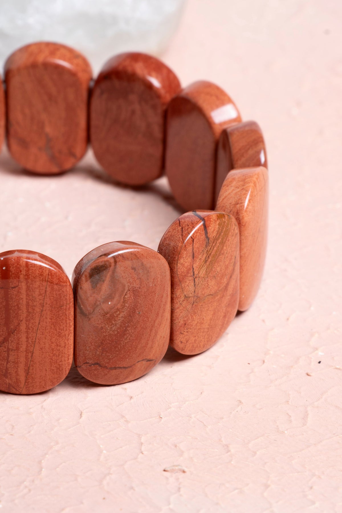Jasper Geniş Kesim Doğal Taş Bileklik – Unisex Şık Tasarım (9 x 14 mm Özel Kesim)