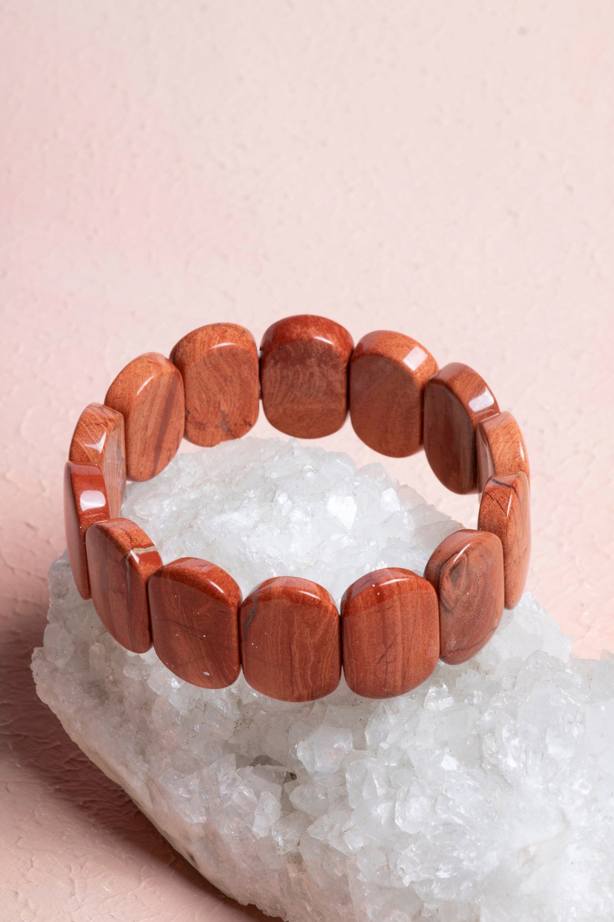 Jasper Geniş Kesim Doğal Taş Bileklik – Unisex Şık Tasarım (9 x 14 mm Özel Kesim)
