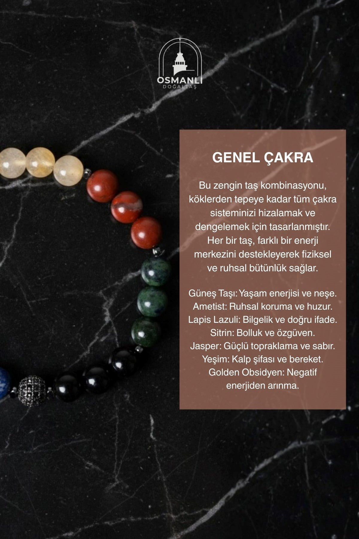 Çakra Doğal Taş Bileklik