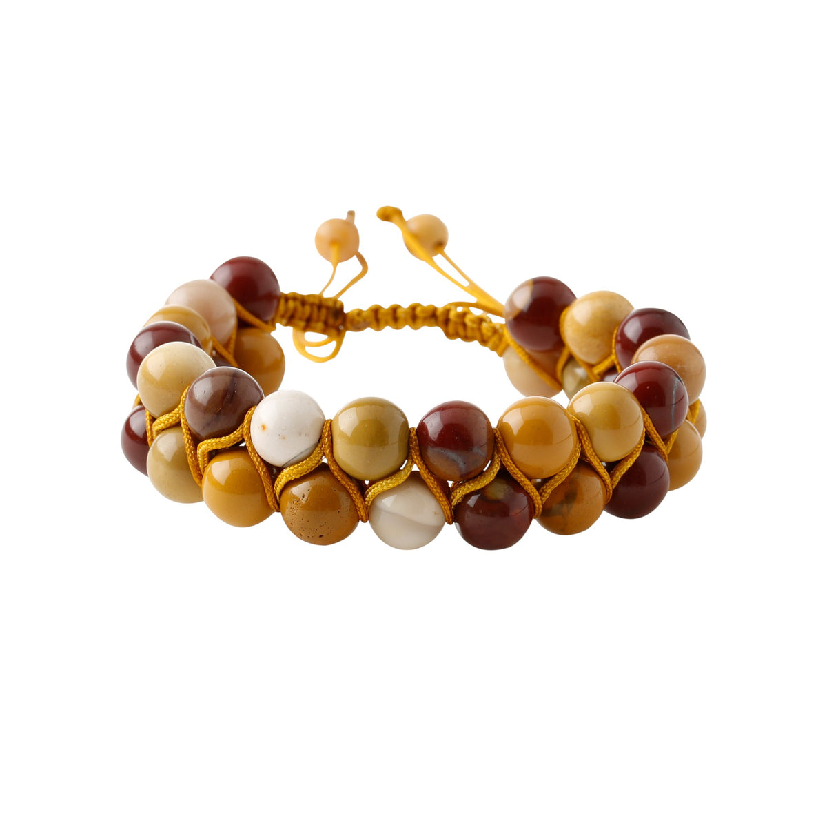 Jasper 8mm Çift Sıra Makrome Doğal Taş Bileklik
