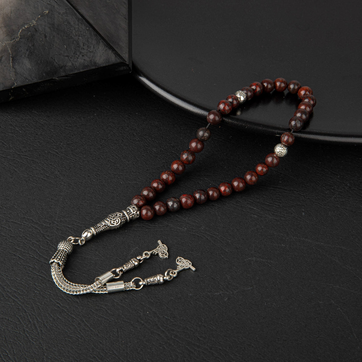 Dragon Jasper Doğal Taş Tesbih – 33’lük / 6 mm