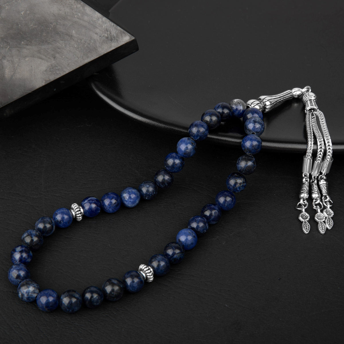 Sodalit Doğal Taş Tesbih – 33’lük / 8 mm