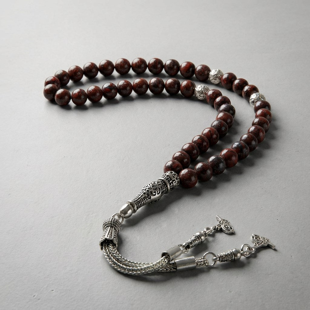 Dragon Jasper Doğal Taş Tesbih – 33’lük / 6 mm