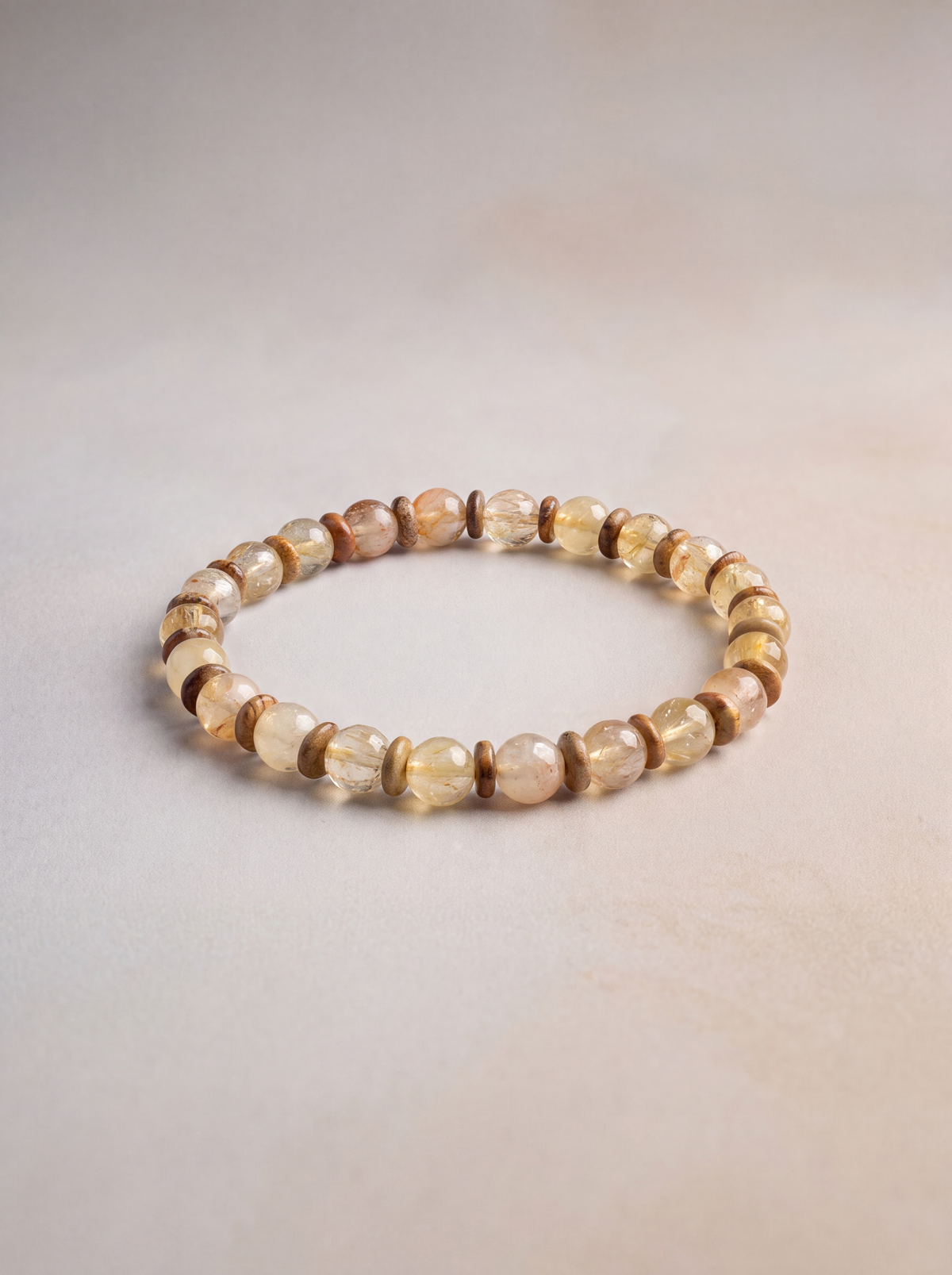 Sitrin - Odun Jasper Doğal Taş Bileklik (6 mm)