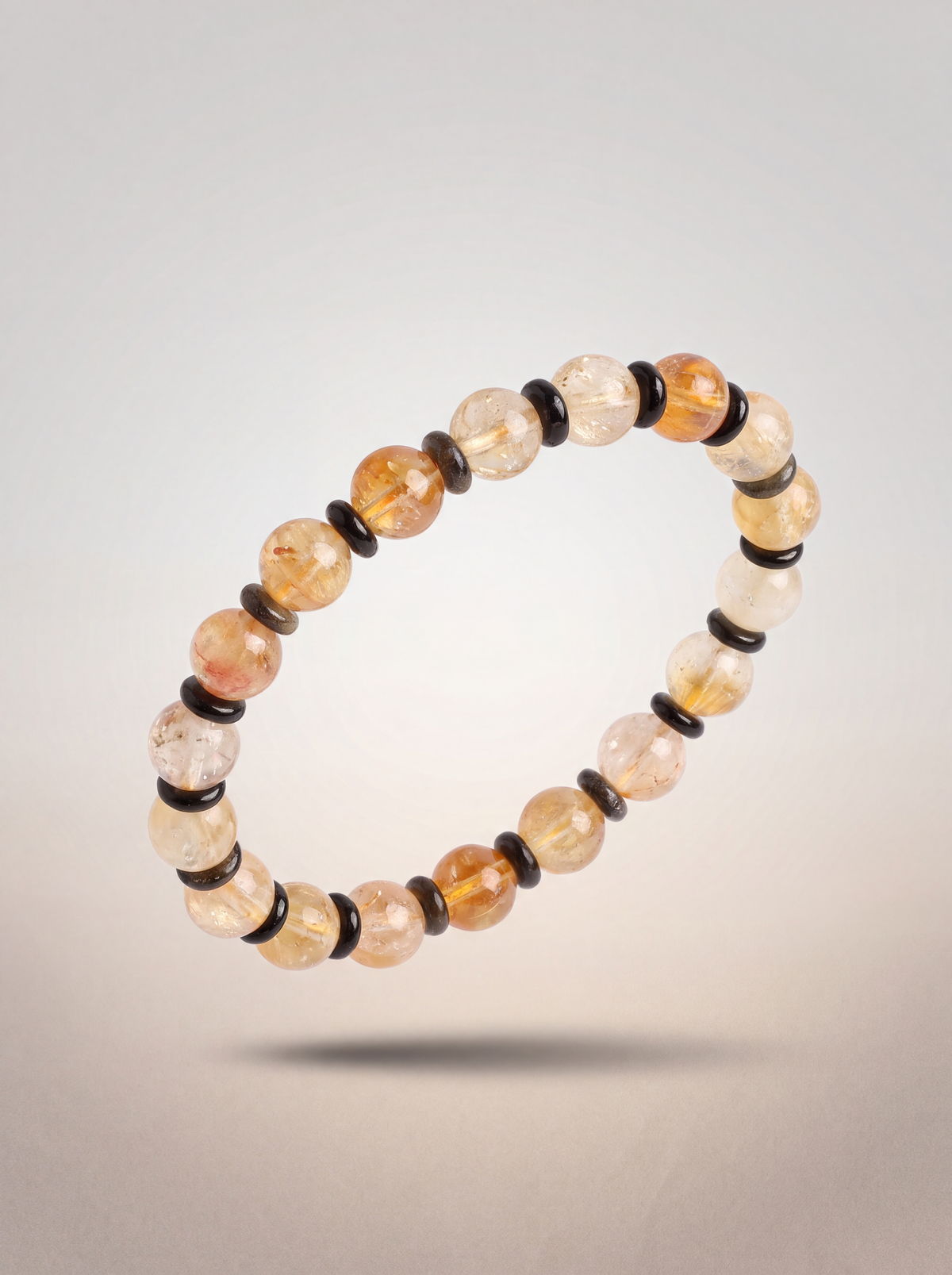 Sitrin - Golden Obsidyen Doğal Taş Bileklik (8 mm)