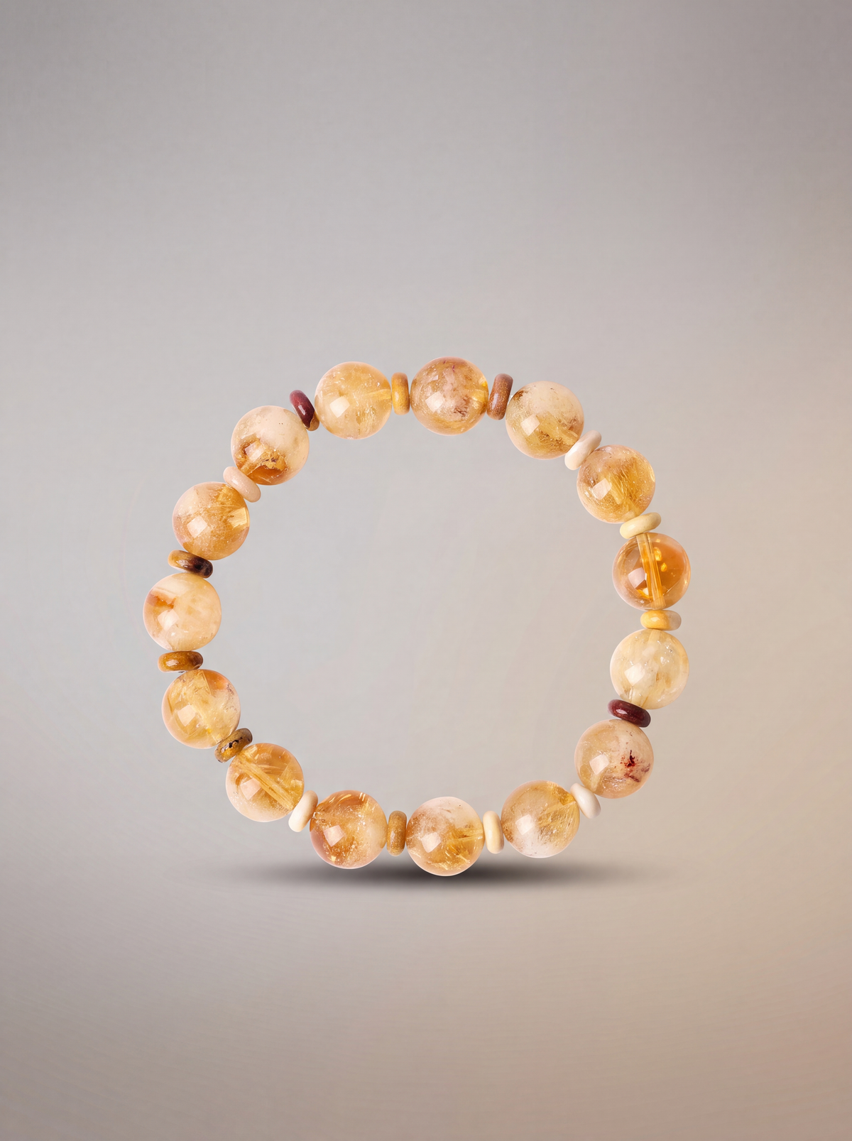 Sitrin - Renkli Jasper Doğal Taş Bileklik (10 mm)