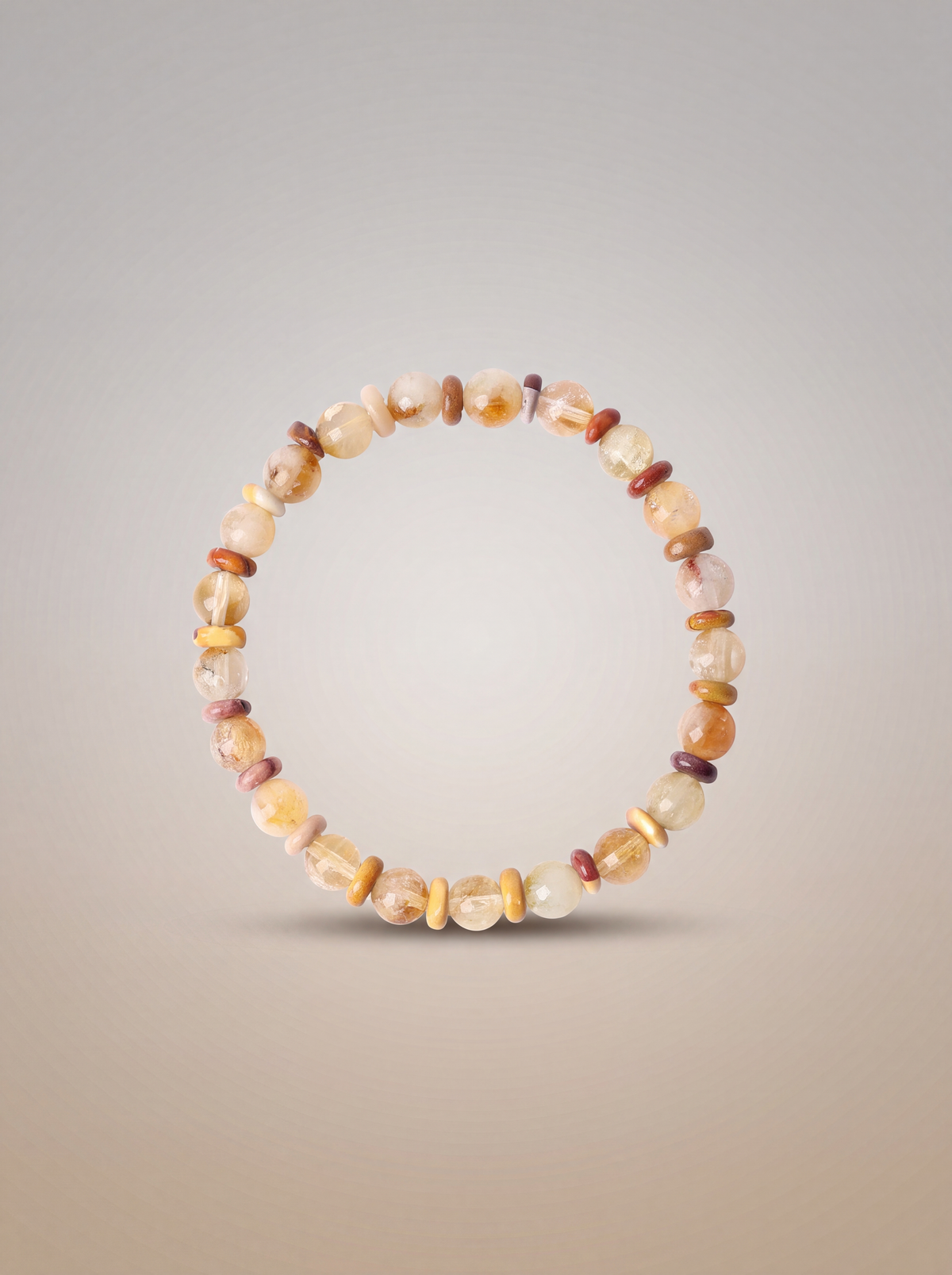 Sitrin - Renkli Jasper Doğal Taş Bileklik (6 mm)