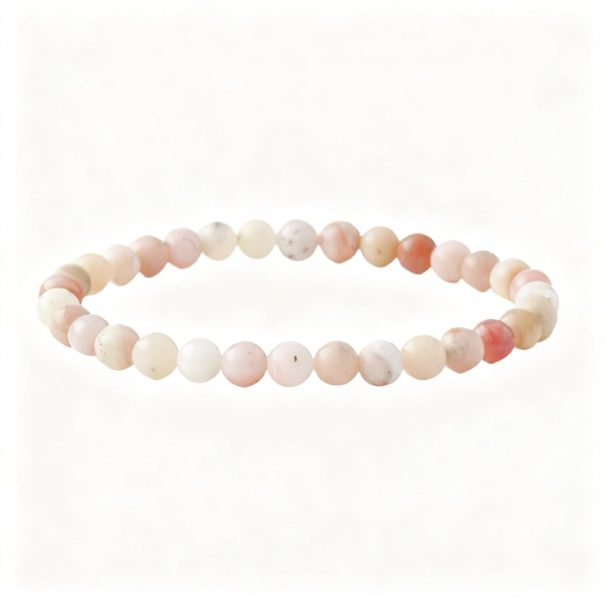 Opal Pembe 6mm Doğal Taş Bileklik