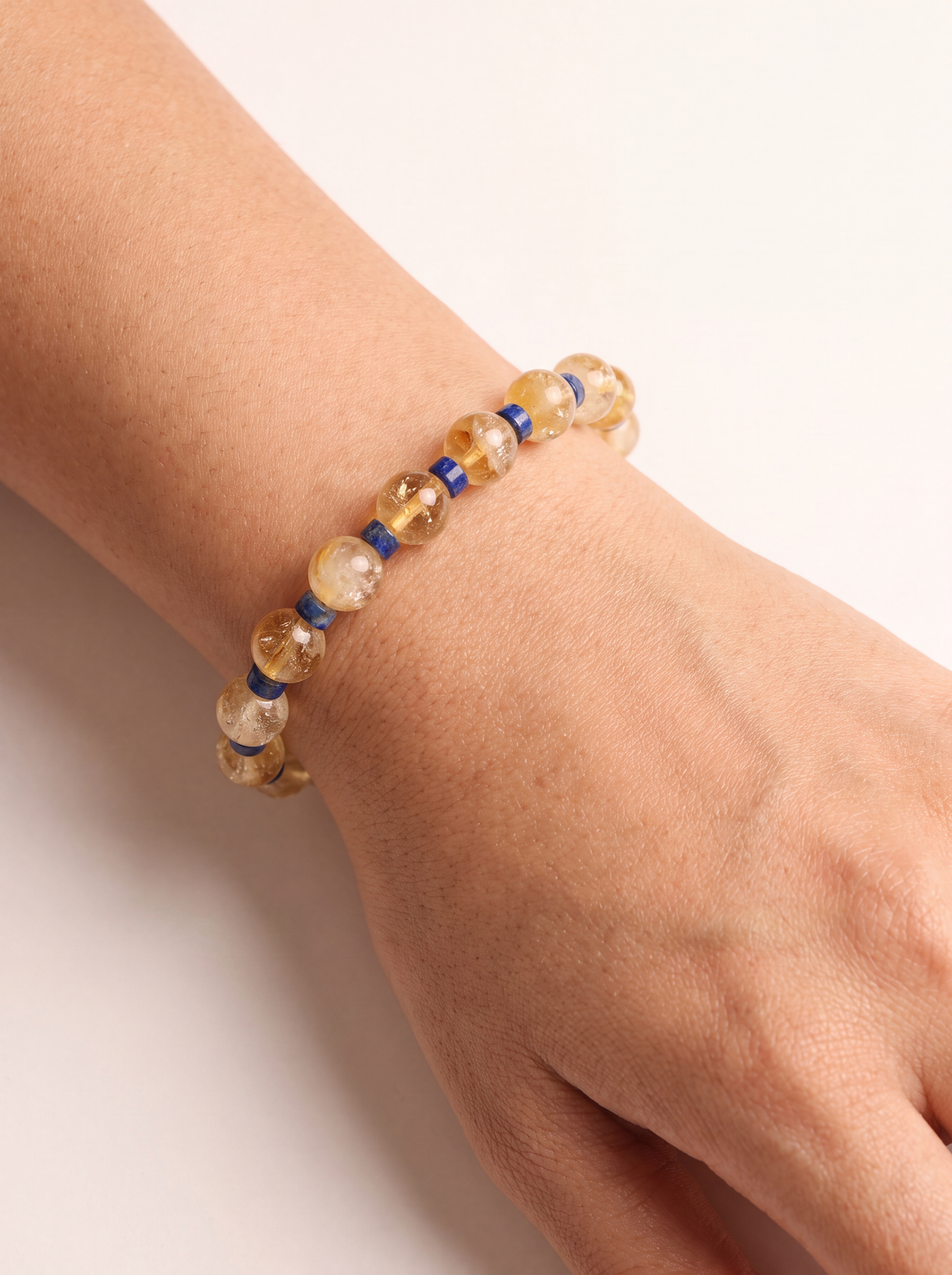 Sitrin - Lapis Lazuli Doğal Taş Bileklik (8 mm)