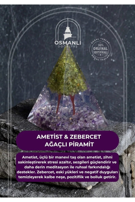Ametist & Zebercet  Ağaçlı Piramit