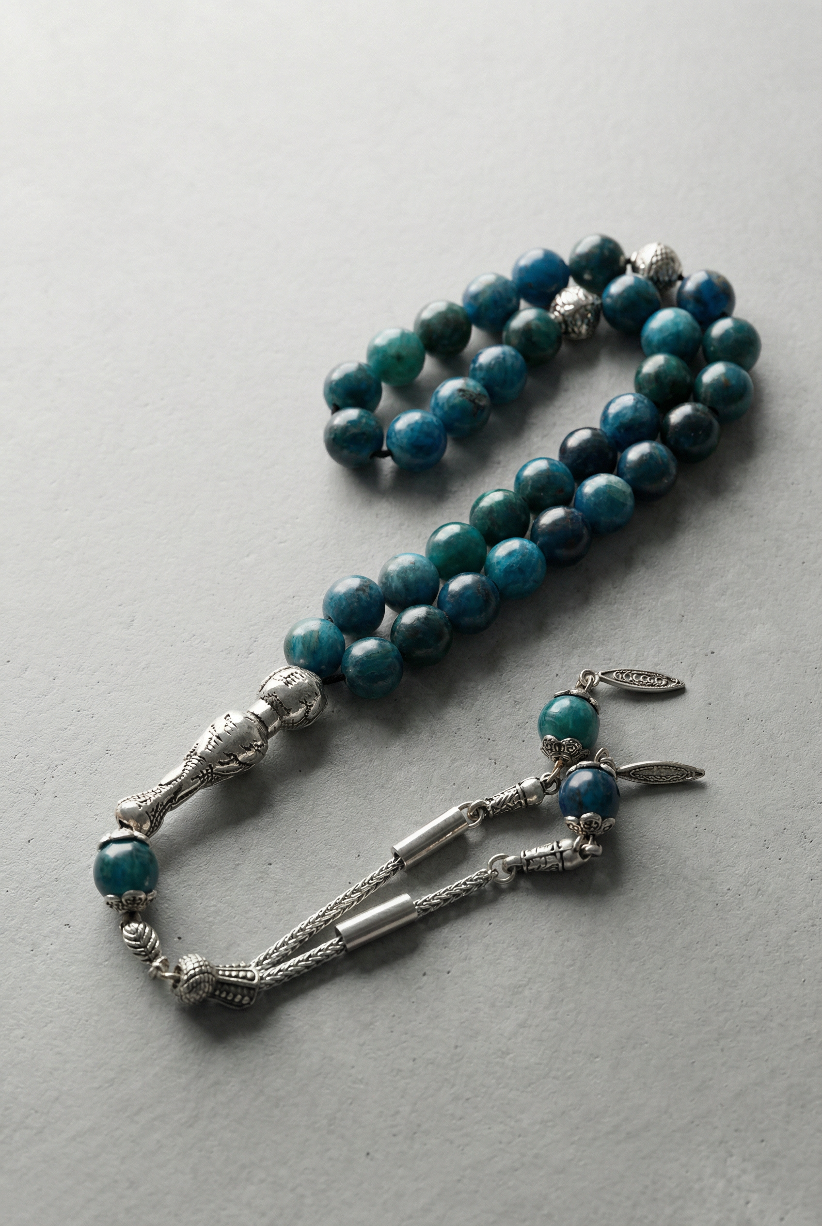 Apatit Doğal Taş Tesbih – 8 mm Küre Kesim