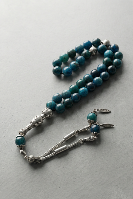 Apatit Doğal Taş Tesbih – 8 mm Küre Kesim