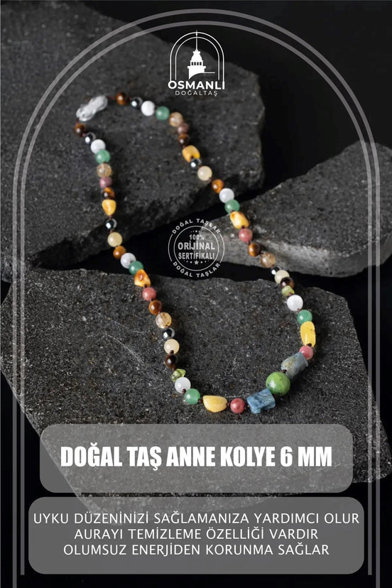 Anne Kolye Doğal Taş Kolye