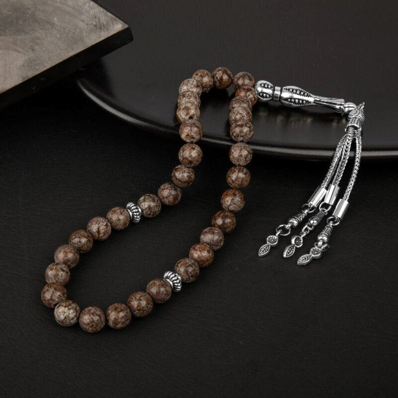 Riyolit Doğal Taş Tesbih 33lük - 8mm