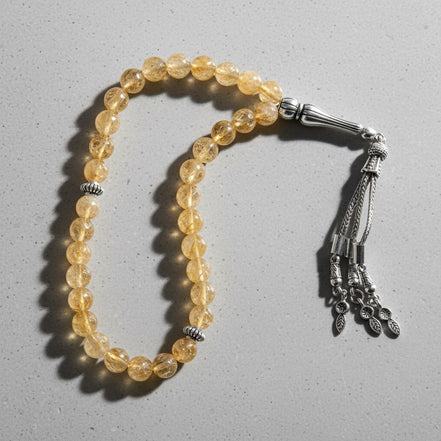 Sitrin Doğal Taş Tesbih – 33’lük / 8 mm