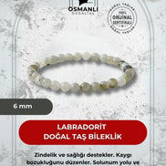 Labradorit 6mm Doğal Taş Bileklik