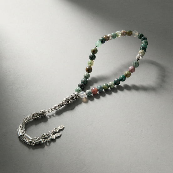Hint Akiği Doğal Taş Tesbih – 33’lük / 6 mm