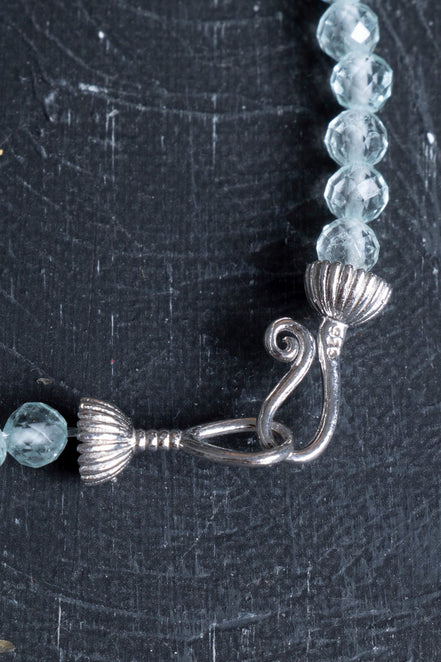 Topaz Gümüş Aparatlı Doğal Taş Bileklik 4 mm (SK:203)