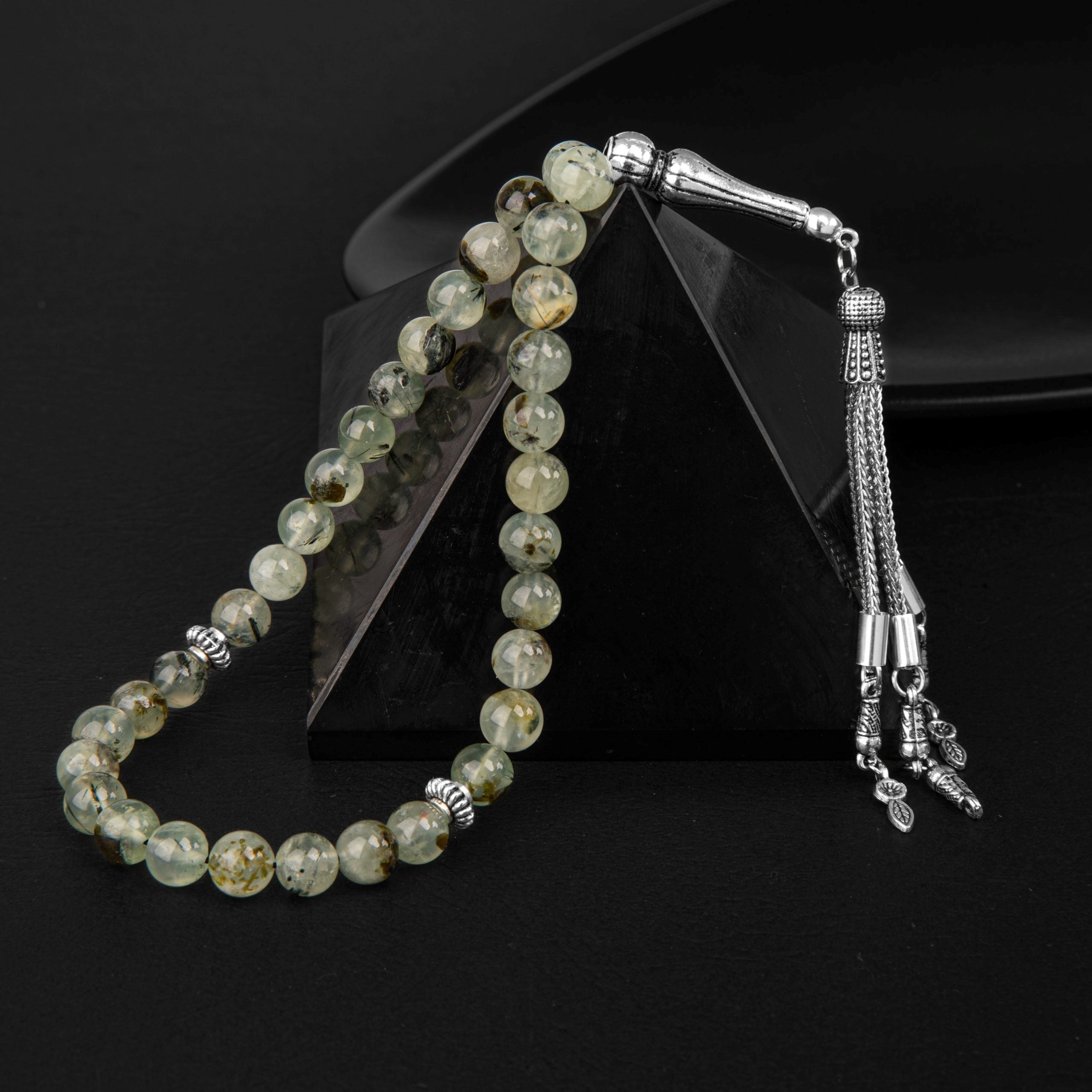 Prehnit Doğal Taş Tesbih – 33’lük / 8 mm