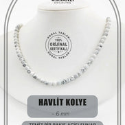 Havlit 6 mm Dizi Doğal Taş Kolye